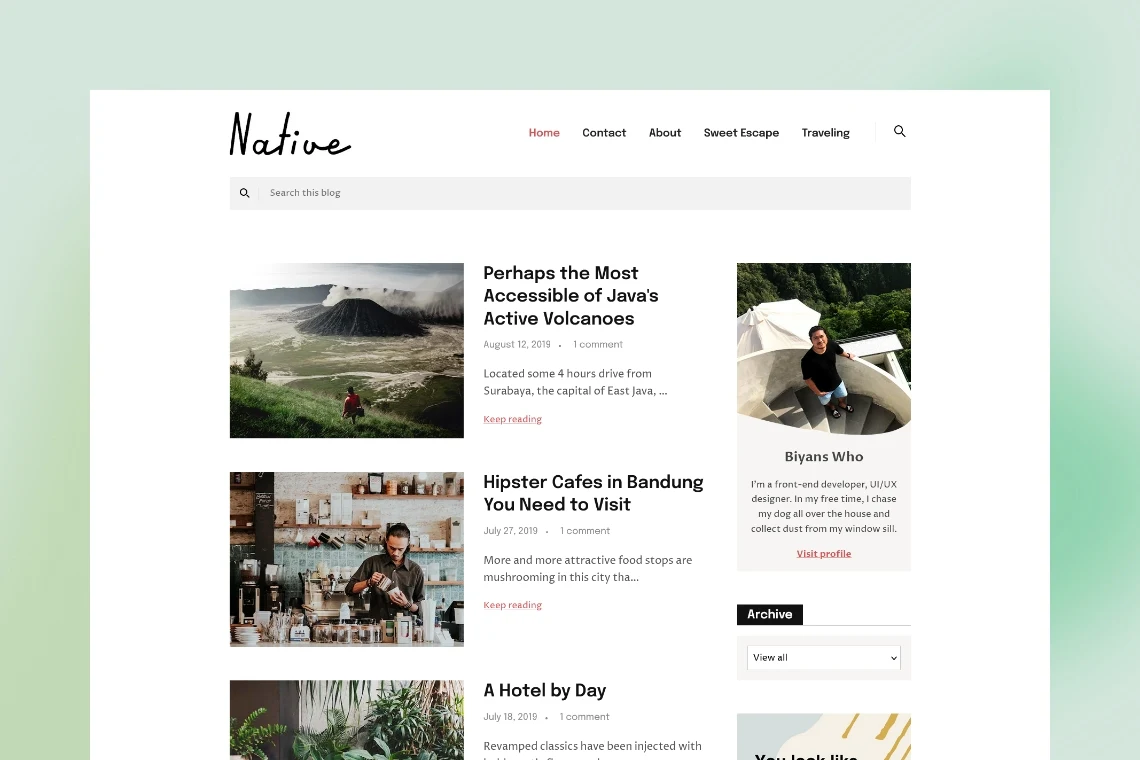 Native preview